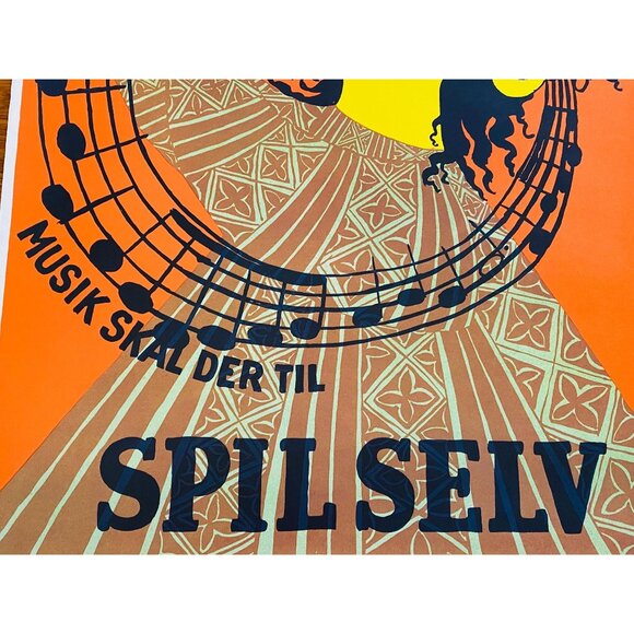 Bjørn Wiinblad Spil Selv, Musik Skal Der Til, 1946 Vintage Poster (Reproduction) - Picture 4 of 9